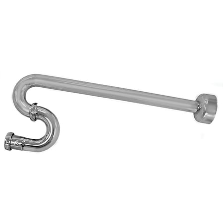 Jones Stephens 1-1/4in. Chrome Plated Brass S-Trap 20 Gauge P38095